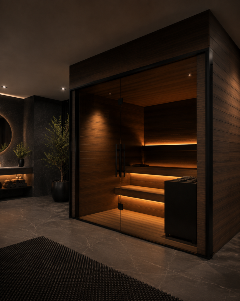 Thermoespe mit schwarzen Designelementen